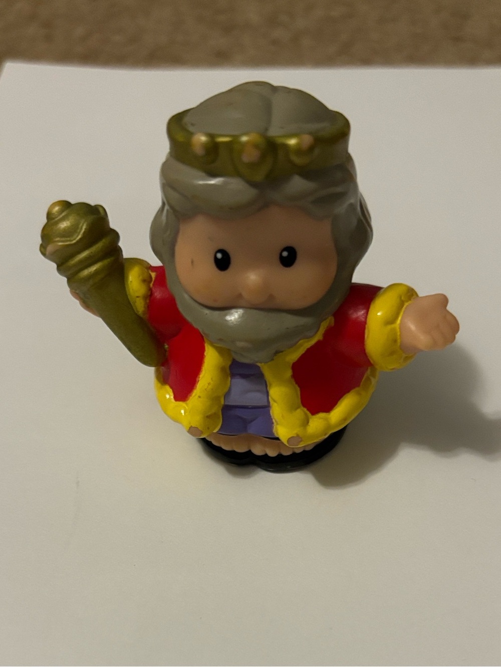Fisher-Price Little King Figure in Red, Yellow and Gray